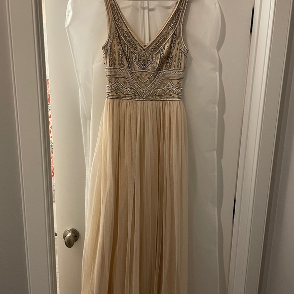 BHLDN beaded gown size 2 - Picture 1 of 6